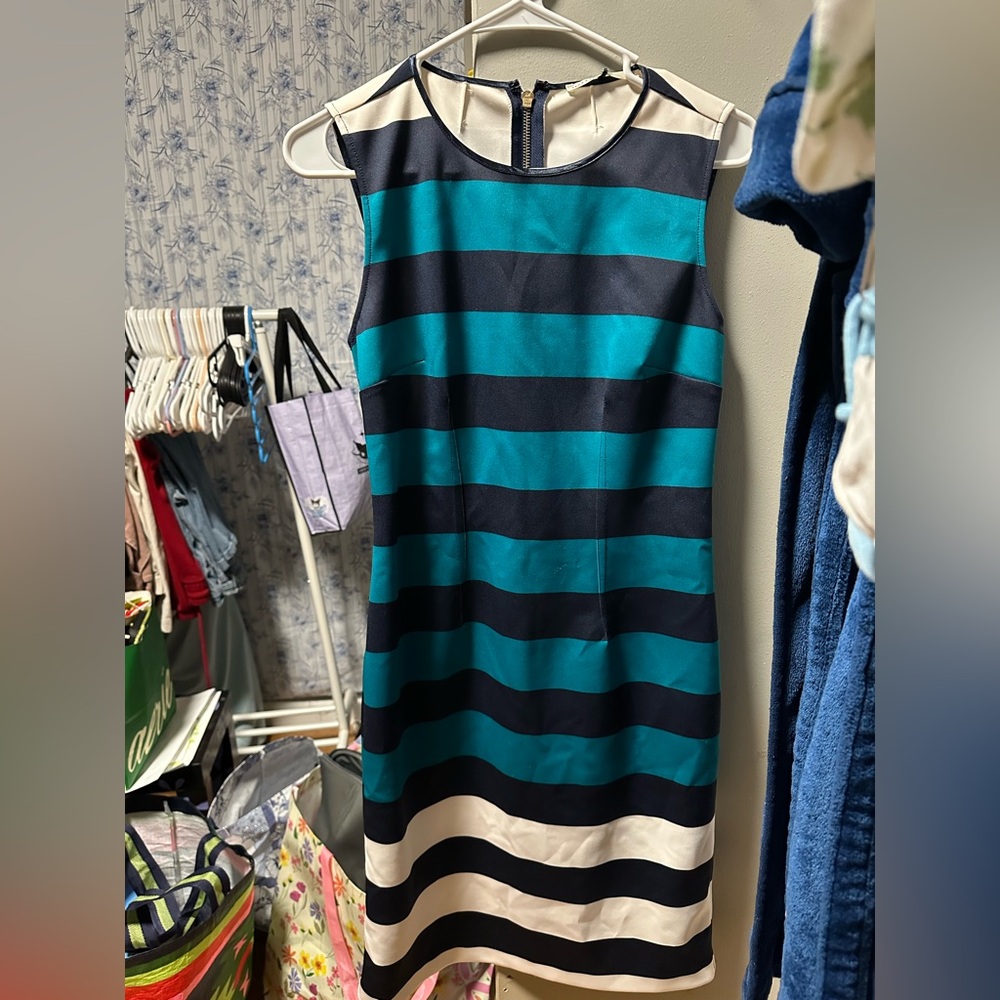 Jane lamerton blue striped dress